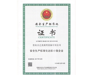 安全生產標準化證書(1)